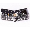 PU Belt with Metal decoraqtion,  Customized designs are welcome