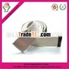 2013 fabric white cotton woven belt with buckle (factory)