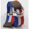 school double-d-ring custom cotton belt