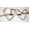 Fishbone shape wax cotton rope woven belt