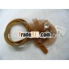 pu leather belts with pearl and chiffon