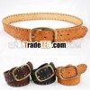 PU Belt with Metal& Pattern decoration,  Customized designs are welcome