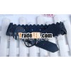 Fashion lady blue leather fringe buckle belt