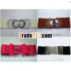 Brand New Ladies Trendy Elastic Strap PU Leather Belt