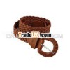 PU Belt with Knitted strap,  Customized designs are welcome
