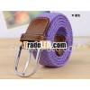 2013 44'' 100% cotton web belt with inlay buckle