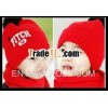 100% Wool Winter Knitted Hat Scarf Set for Kids