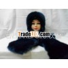 High-grade 100% fox fur Caps Blue warm winter fashion hat leifeng"s hat