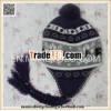 Jacquard Knit Baby Hat With Pom
