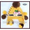 fashion design yellow children knitted caps wholesale 5 colors