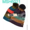 MSH6021. kid's winter toque with top pompom
