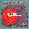 Best selling winter knitted beanies with flower
