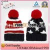 High quality student Jacquard beanie hats with a ball