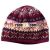 Acrylic knitted winter fashion hat headwear