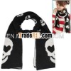 Fashion Skull Pattern Thicken Knitting Wool Scarf