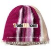 100% Acrylic Striped Fashion Knitted Hat