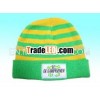 Fresh yellow stripe winter beanie