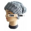 Hot selling AZO free 100%acrylic fashion grey knitted hat