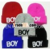 5Color Fashion Hiphop Boy Embroidered Beanie Autumn Winter Knit Hat