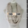 Fancy knitted infinity scarf