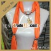 Stunning jewelry blue pendant jersey scarf