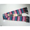 Fashionable Cross Stripe 100% Acrylic Knitted Scarf