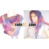 MULTICOLOR KNITTED ARAB SCARF/arafat scarf/shemagh/yashmagh