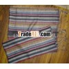 cotton fringe stripe scarf