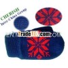 hot selling fleece lining knitted glove