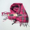 Fashion long winter polyester plaid pashmina shawl scarf