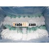 100% white nylon glove with PU