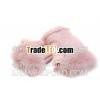 Fur fingerless gloves