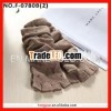 Fashion jacquard half finger rhinestone gloves