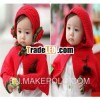 fashion baby Gloves,  earmuffs and hooded shoulder suit