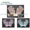 knitted feather gloves/customized size and color