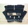 fingerless gloves with flap