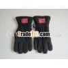 black kids winter solid anti pilling polar fleece gloves