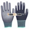 100% black Nylon knitted PU coating glove