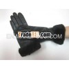 Lady's fashion fur leather glove