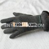 Women Fur Cuff Gray Winter Fleece Glove