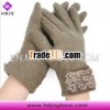 Hot sale fashion ladies costume made wool gloves