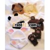 SDC12740 Baby's Cute Animal Hat and Mittens Set by Handmade