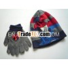 children beanie hat and gloves, fashion hat&gloves, children knitted hat and gloves