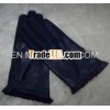 lady's sheep leather full finger gloves