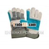 Double Palm Cow Split Leather Work Gloves/Leather Work Glove with Patched Palm/Safety Glove