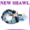 Shanghai new fashion plaid cashmere pashmina shawls