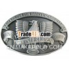 Zinc Alloy / Pewter Troop Belt Custom Made Buckles with soft Enamel,  Antique Nickel Plating for Awa