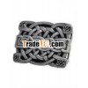Buckle rage silver irish celtic knot mesh design belt buckle