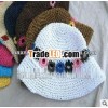 New fashion hats for children the pure manual weaving hats the beautiful hats