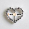 heart shape belt buckle with rhinestones